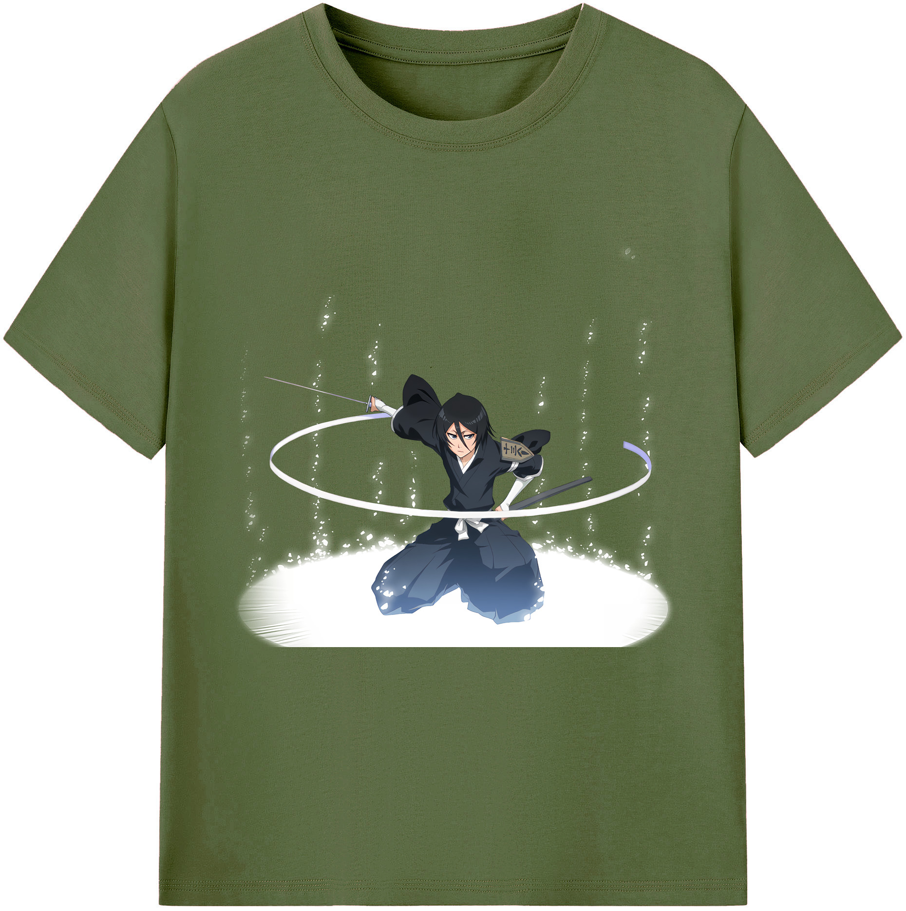 （画像用） ブリーチ 朽木ルキア BLEACH Kuchiki Rukia 綿100％半袖Tシャツ（フロントプリント）
